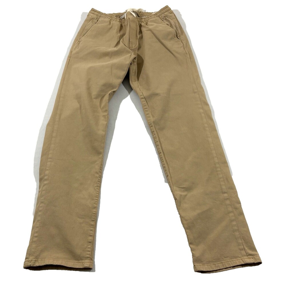 Marine Layer Saturday Pants Mens Brown Drawstring Slim Fit Casual Twill Sz M